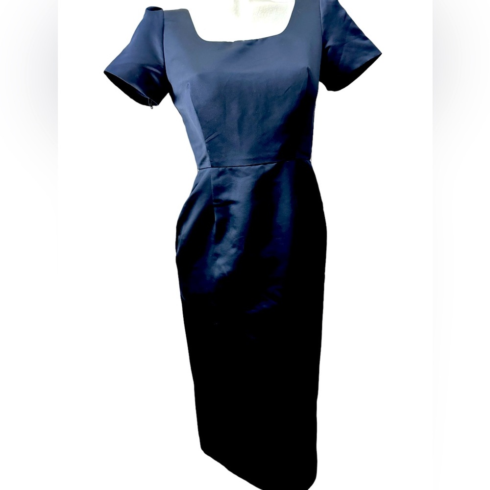 Vintage Siri Navy Blue Pencil Dress